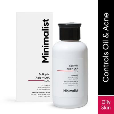 Minimalist Salicylic Acid + LHA 02 % Cleanser with oat extract , zinc , allantoin 100 ml - Face Washes