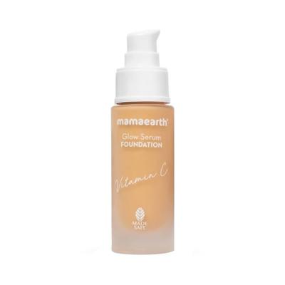 Mamaearth Glow Serum Foundation with Vitamin C & Turmeric for 12Hour Long Stay 03 Nude Glow 30 ml - Foundation