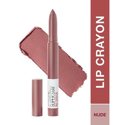 Maybelline New York Super Stay Crayon Lipstick, 15 Lead the way 1.2 gm - Lipsticks
