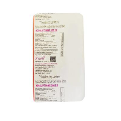 NOLGLIPTIN MF ER 500mg Tablet 10's - Diabetes-Ant