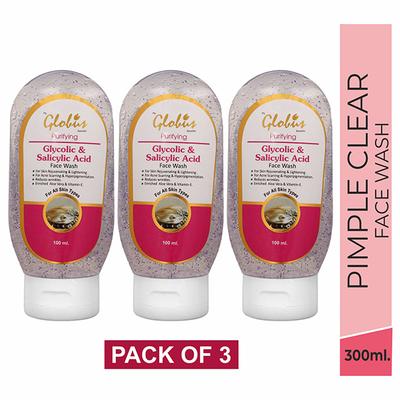 Globus Remedies Glycolic & 1% Salicyclic Acid Face Wash 3's - Face Washes