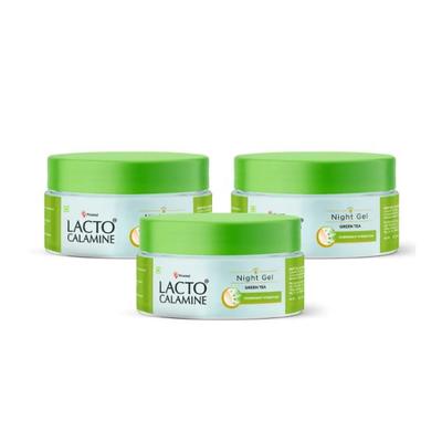 Lacto Calamine Night Gel with Green Tea, Hyaluronic acid & 5 fruit extracts- 50gm 3's - Night Cream