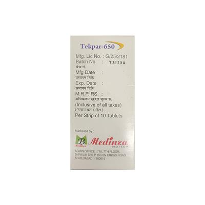 TEKPAR 650 Tablet 10's - Fever-Ana