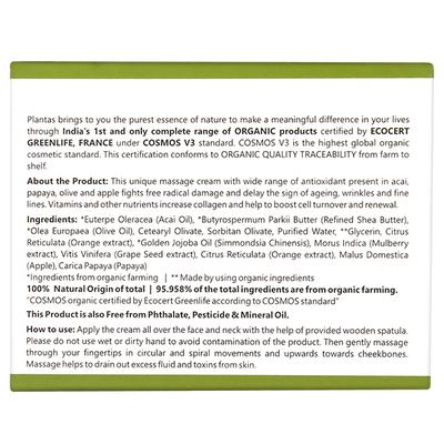 Plantas Forever Young Age Defence Organic Face Massage Cream 50 gm - Face Creams