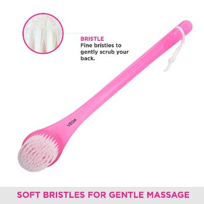 Vega Luxury Fine Massager Bath Brush (BA - 1/1N) 155 gm - Loofahs & Sponges