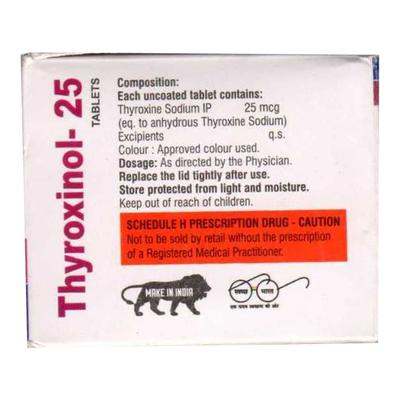 THYROXINOL 25 Tablet 120's - Hypothyroidism