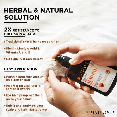 Soulflower Almond Oil 120 ml - Carrier Oils