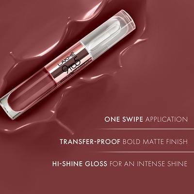 Lakme 9 to 5 Matte to Glass Liquid Lip - Tropical Princess 7.6 ml - Liquid Lipsticks