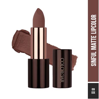 Colorbar Sinful Matte Lipcolor Xxx - 018 Brown 3.5gm - Lipsticks