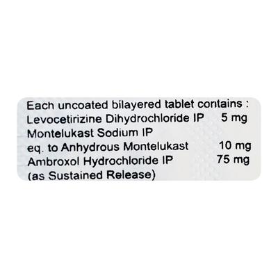 Montegress Xl Tablet 10's - Cough And Cold-Cou