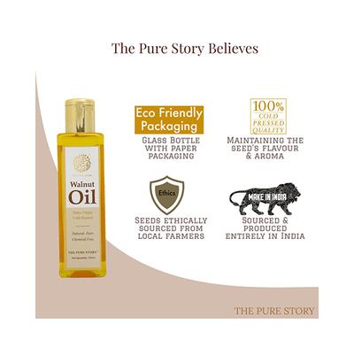 The Pure Story Walnut Oil Pure Natural Extra Virgin Cold Pressed Oils 100ml - Face Oils