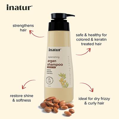 Inatur Nutri-Hydrant Moroccan Argan Oil Shampoo Organic Sulphate Free 350ml - Shampoos
