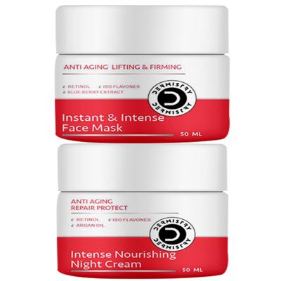 Dermistry Anti Aging Lifting And Firming Instant And Intense Face Mask 50 ml + Anti Aging Repair Protect Intense Nourishing Night Cream 50 ml - Creams/Oils/Lotions