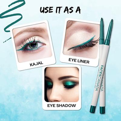 Facescanada Ultimepro Twist Eye Kajal Liner Green 06 0.35 gm - Kajal & Kohls
