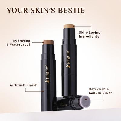 Pilgrim Light Vanilla Foundation Stick, Dream Matte, Lightweight, Full Coverage with Vitamin C 10 gm - Foundation