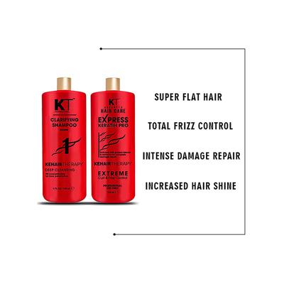 Kt Professional Express Keratin Pro Kit 240ml, 120ml Each 1's - Shampoos