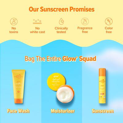 Aqualogica Glow Plus Dewy Sunscreen Papaya & Vitamin C SPF 50+ PA++++ UVA / UVB 50gm - Face Sunscreen