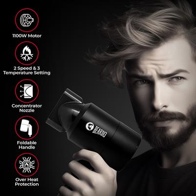 Beardo Styling Gun Ultra Compact Hair Dryer 1's - Rollers & Curlers