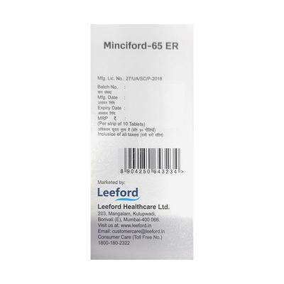 MINCIFORD 65 ER Tablet 10's - Bacterial Infections-Tet
