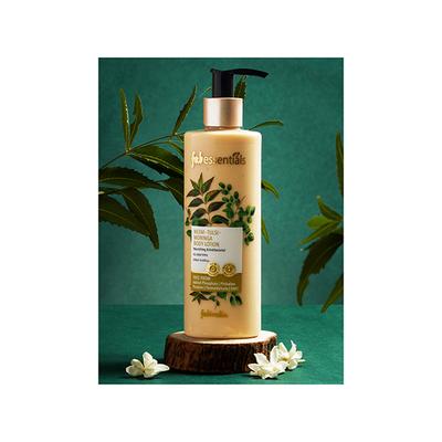 Fabessentials Neem Tulsi Moringa Body Lotion Enriched with Almond Oil Skin-Friendly PH 250 ml - Skin-Treatment