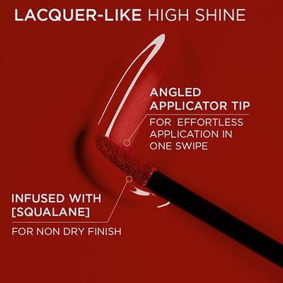 Loreal Paris Infallible Laque Resistance Lacquer-Like Shine, 16H Longwear, 520 Berry Bordeaux 4 ml - Liquid Lipsticks