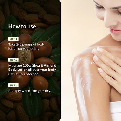 Lotus Botanicals 100% Shea & Almond Body Lotion, Moisturizes Dry Skin, All Skin Types 280 ml - Face Moisturizers