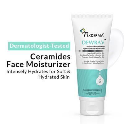 Fixderma Durave Deep Hydration Face Moisturizer with Cocoa & Shea Butter, Moisturiser for Face 50 gm - Face Moisturizers