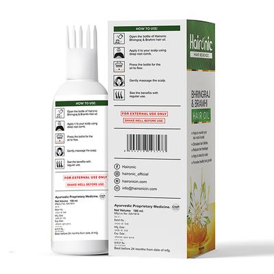 Haironic Bhringraj & Brahmi Hair Oil 100 ml - Hair Oils