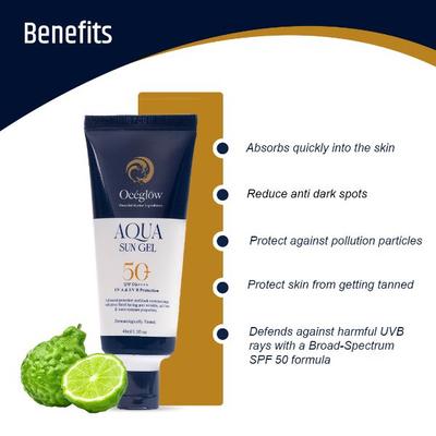 Oceglow SPF 50 PA+++ Sun Gel Cream for Women & Men, With Salicylic Acid For Oily, Sensitive & Acne Prone Skin 20 ml - Face Sunscreen
