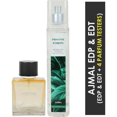 Ajmal Aretha EDP For Women & Primitive Forest EDT For Men & Women Combo Pack Of 2 350 ml - Perfumes (Edt/Edp)