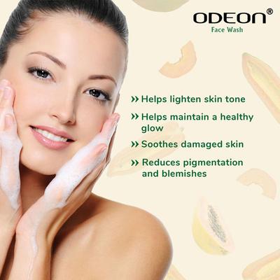 Odeon Face Wash Turmeric + Lemon + Papaya + Neem X 4Pcs 200 ml - Face Wash & Cleansers