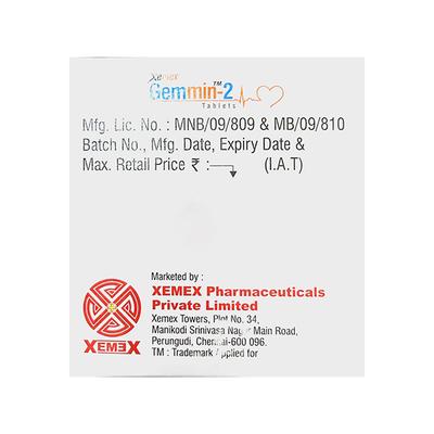 GEMMIN 2 Tablet 15's - Diabetes-Ant