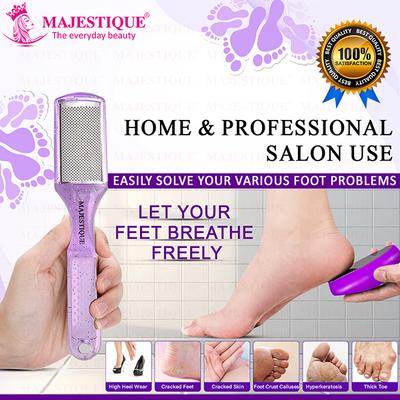 Majestique Glass Foot Scrubber And Foot Scraper, Comfortable Foot Care Tools - Multicolors 2's - Manicure & Pedicure Kits