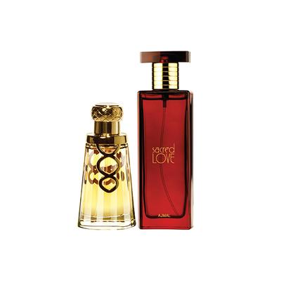 Ajmal Sacred Love EDP Floral Musky Perfume And Khallab EDP Woody Oudh Perfume 100 ml - Perfumes (Edt/Edp)