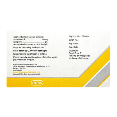 Tretiva 40mg Capsule 10'S - Acne-Acn