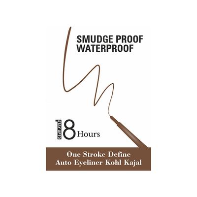 Half N Half One Stroke Defining Auto Eyeliner Kohl Kajal- Metallic Black, Smudge Proof for Intense Eye Makeup Look 11-Ash-Brown 0.3 gm - Eyeliners