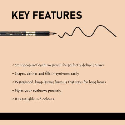 Matt Look Eyebrow Pencil Professional Stylist For Long lasting Matte Makeup Look, Coco Brown-04 1.2 gm - Kajal & Kohls