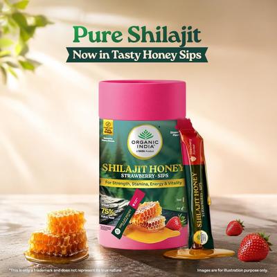 Organic India Shilajit Honey Sips - Strawberry 30's - Speciality Medicines