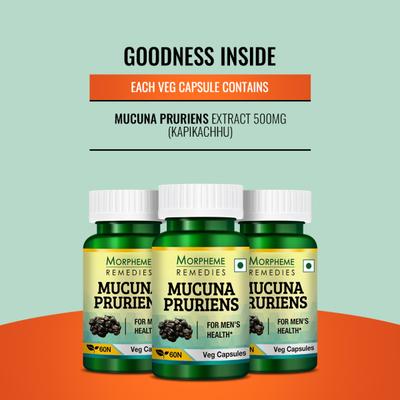 Morpheme Remedies Mucuna Pruriens 500 mg Veg Capsules 60's - Sexual Care