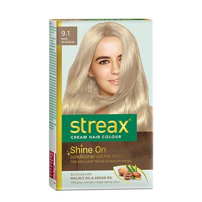 Streax Hair Colour - Rich Platinum (70gm+50ml) 1's - Crème