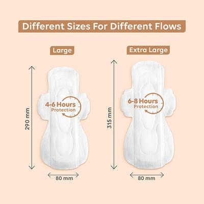 LAIQA Ultra Soft Day & Night Sanitary Pads for Women - Combo -15 Heavy Flow + 15 Moderate Flow + 2 Pantyliners 32's - Others