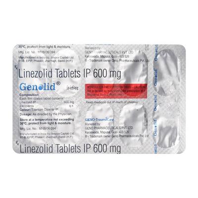 Genolid 600mg Tablet 10'S - Bacterial Infections-OAB