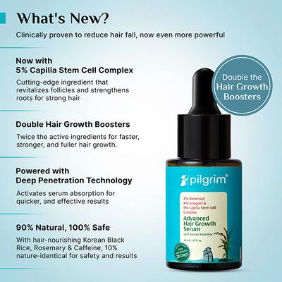 Pilgrim Redensyl and Anagain Advanced Hair Growth Serum 30 ml - Hair Serums