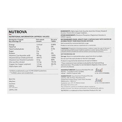 NUTROVA MELATACE NUTRACEUTICAL VEG Capsule 30's - Supplements-Vam