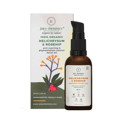 Juicy Chemistry Helichrysum & Rosehip Face Oil for Pigmentation & Scarring 10 ml - Face Oils