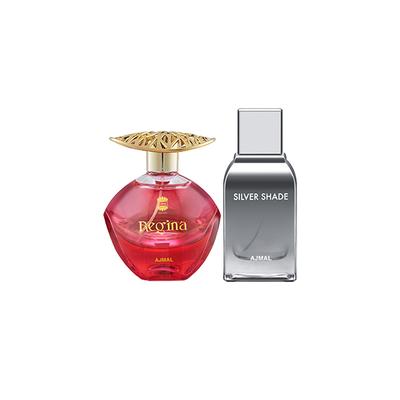 Ajmal Regina EDP Floral Fruity Perfume And Silver Shade EDP Citrus Woody Perfume 200 ml - Perfumes (Edt/Edp)