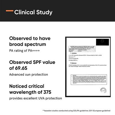 Minimalist SPF 60 Pa ++++ Sunscreen with Silymarin+Hyaluronic Acid+Vitamin E 50gm - Face Sunscreen