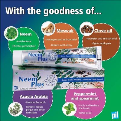 Neem Plus Herbal Dental Gel 100 g - Toothpaste