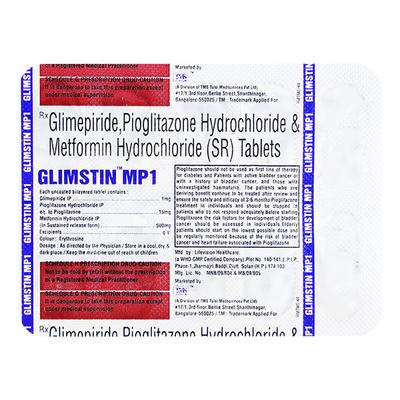 GLIMSTIN MP 1 Tablet 10's - Diabetes-Ant