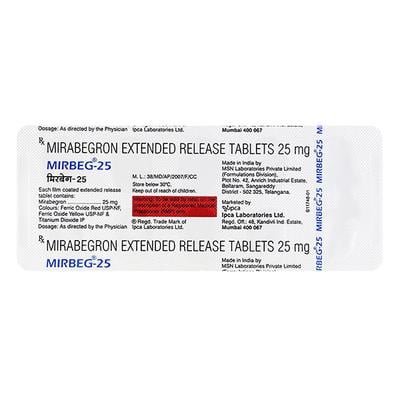 Mirbeg 25mg Tablet 10'S - Urinary Retention-Oth